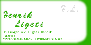 henrik ligeti business card